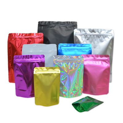 Various Size Matte Aluminum Foil Plastic Ziplock Heat Sealable Stand Up Food Storage Bag supplier