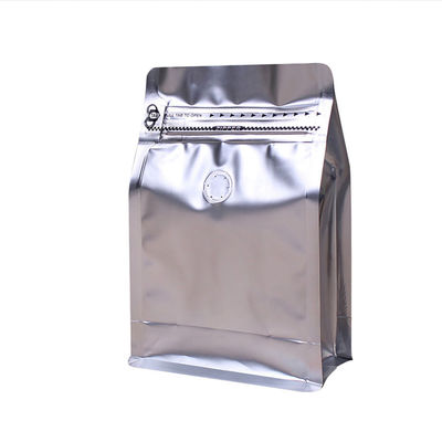 Aluminum Foil Plastic Flat Bottom Side Gusset Coffee Pouch Bag with Valve supplier