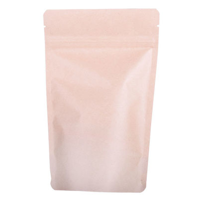 Stand up Craft Paper food Zipper Plastic Bag With Transparent Window supplier