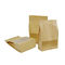 Custom food grade Biodegradable recycle brown zipper stand up kraft paper bag for coffee bean cookie storage supplier