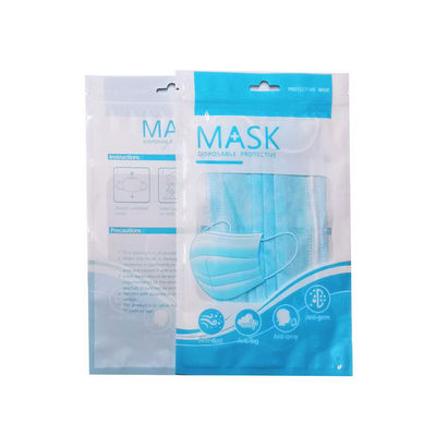 wholesale customized medical face masks plastic Zip lock packaging bag supplier