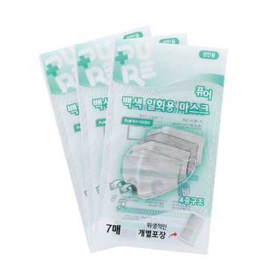 Aluminum foil clear window bag face mask packaging pouch with zipper supplier