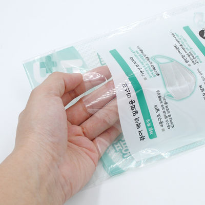 Aluminum foil clear window bag face mask packaging pouch with zipper supplier