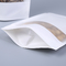 Snack Biscuit Tea Food waterpoof Packaging White Kraft Zipper Bag Window Stand Up Pouch Frosted Ziplock Bag supplier
