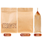 custom logo clear window pouches ziplock Stand-up bags packaging Brown kraft paper bags supplier