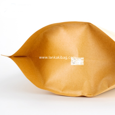 Manufacturer kraft paper stand up ziplock plastic bag for snack food and coffee supplier