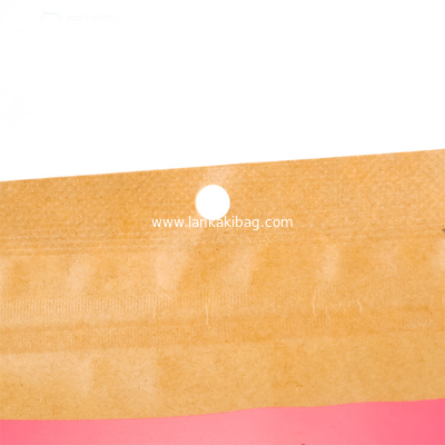 Manufacturer kraft paper stand up ziplock plastic bag for snack food and coffee supplier