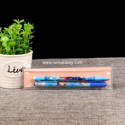 High quality transparent watch pen packaging bag with zipper customized PVC plastic bag supplier