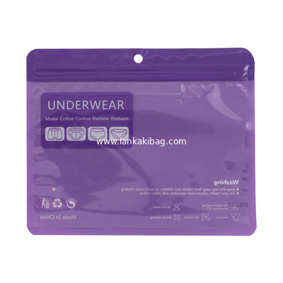 Underwear plastic packaging bag men women general self sealing mylar bag clothing socks zipper package supplier