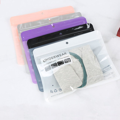 Underwear plastic packaging bag men women general self sealing mylar bag clothing socks zipper package supplier