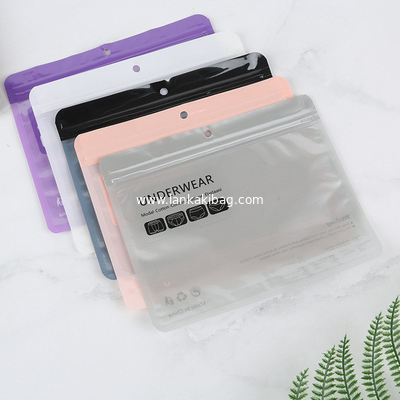 Underwear plastic packaging bag men women general self sealing mylar bag clothing socks zipper package supplier