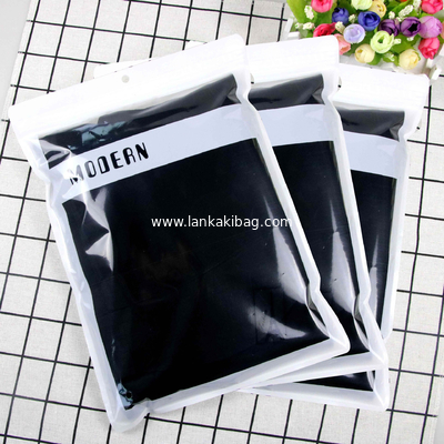 Underwear plastic packaging bag men women general self sealing mylar bag clothing socks zipper package supplier